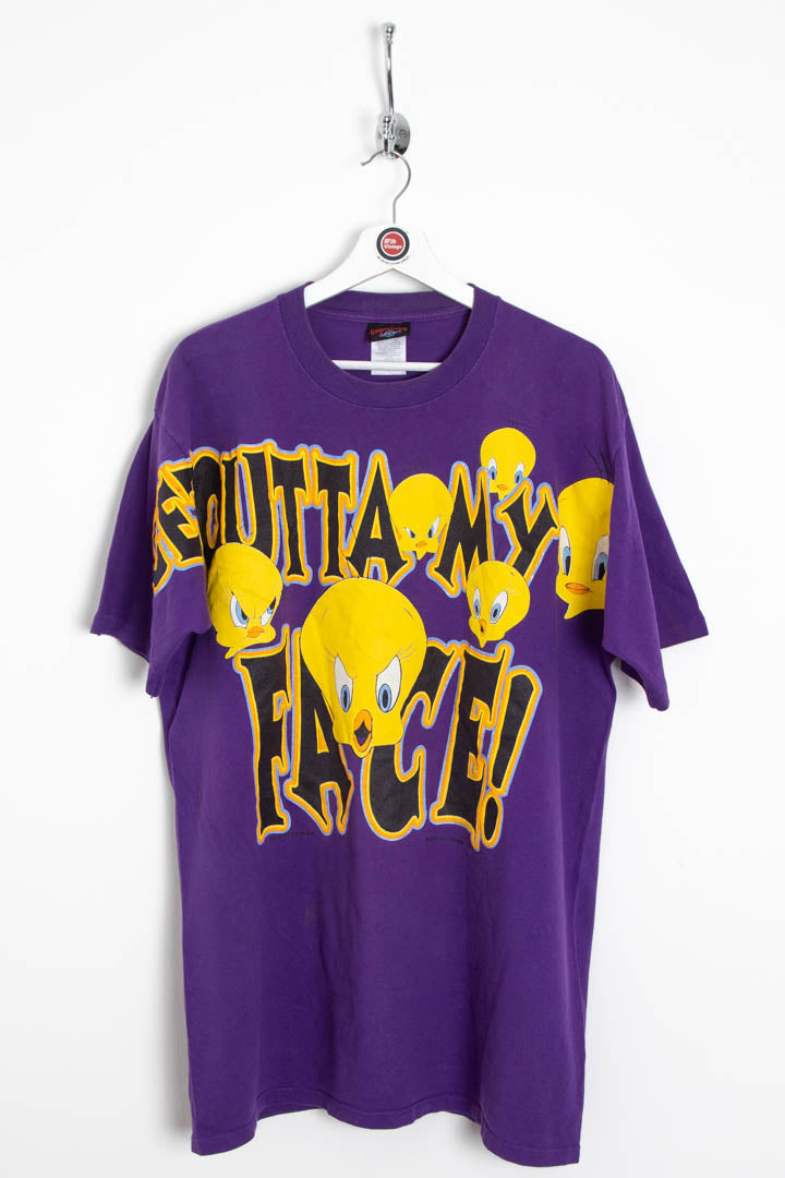 1995 Tweety Full Graphic Get Outta My Face Single Stitch T-Shirt (XXL)