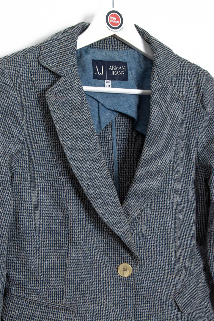 Women's Armani Jeans Houndstooth Blazer Jacket (XS)