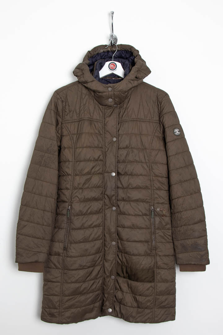 Women's Barbour Gaiter Quilted Long Line Puffer Coat (S)