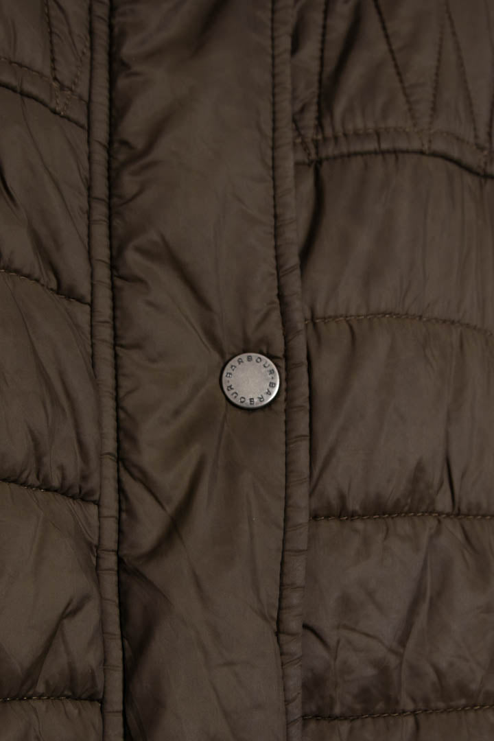 Women's Barbour Gaiter Quilted Long Line Puffer Coat (S)