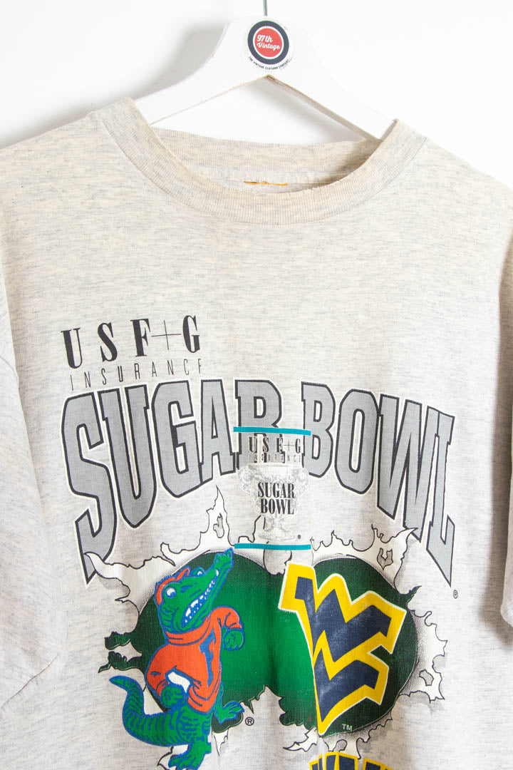 1994 Sugar Bowl UF vs WVU Single Stitch Graphic T-Shirt (L)