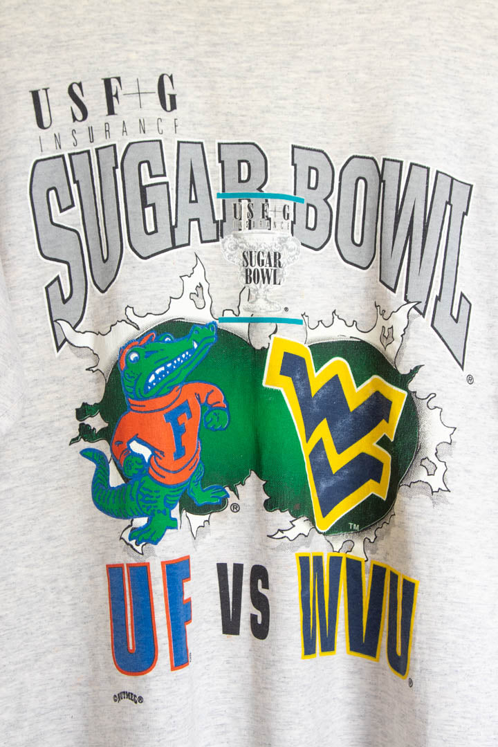1994 Sugar Bowl UF vs WVU Single Stitch Graphic T-Shirt (L)
