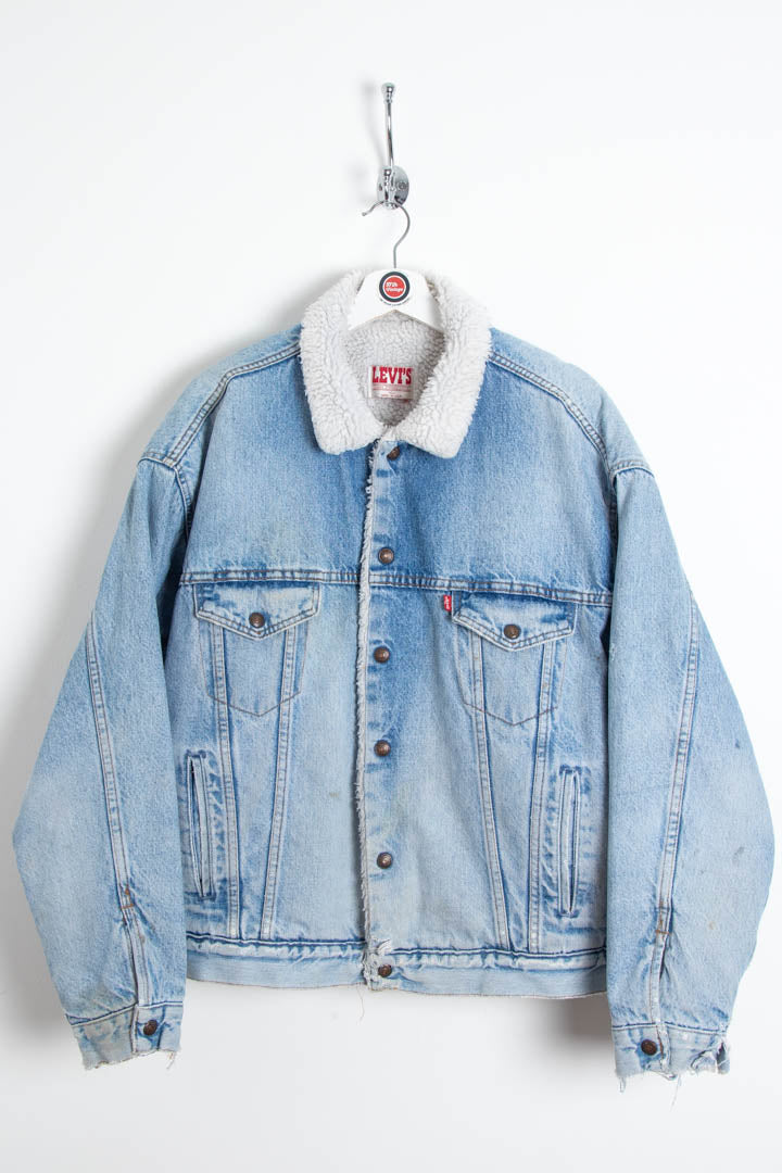 Women's Levi's Sherpa Trucker Denim Jacket (XL)