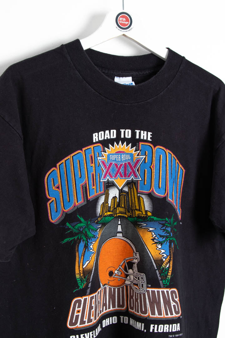 1994 Cleveland Browns Super Bowl XXIX Single Stitch T-Shirt (M)