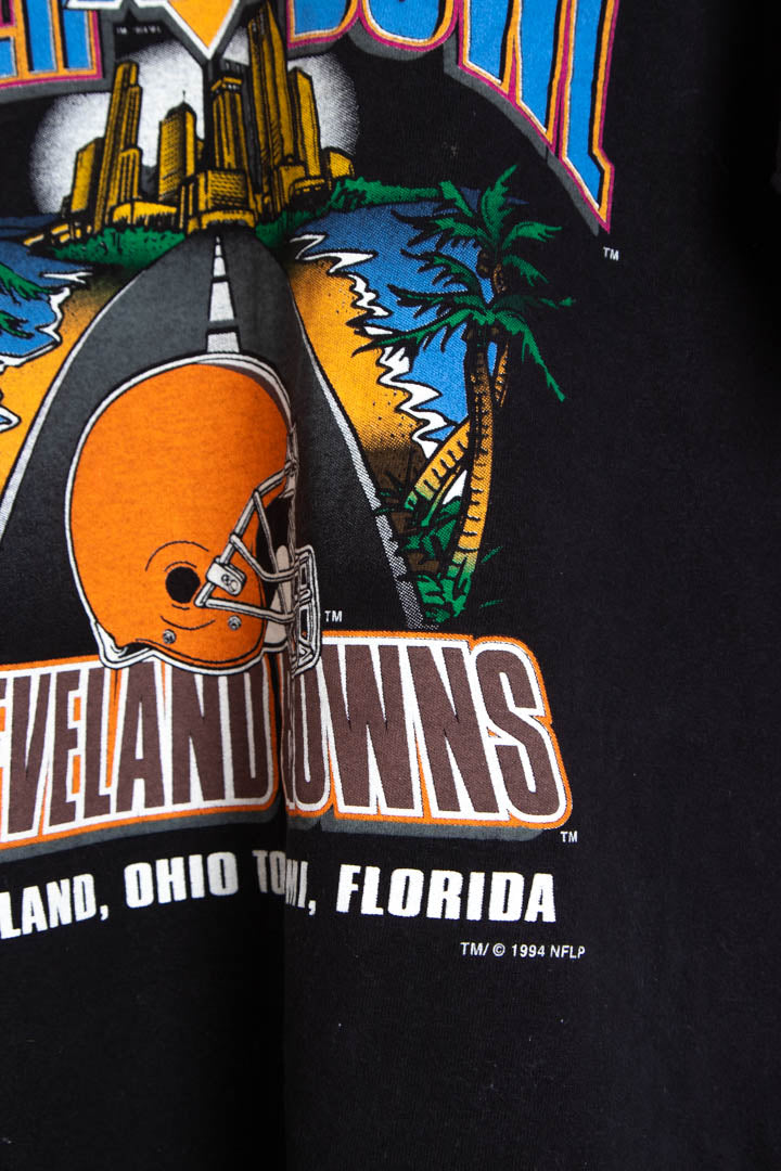 1994 Cleveland Browns Super Bowl XXIX Single Stitch T-Shirt (M)
