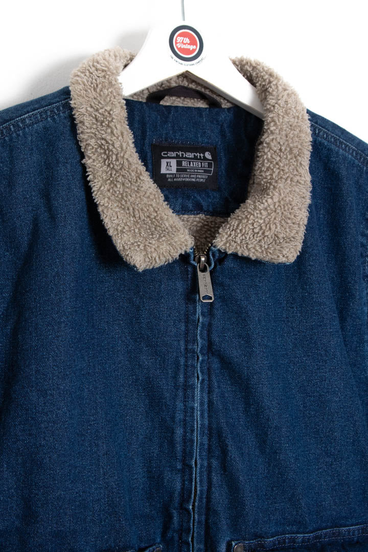 Women's Carhartt Sherpa Lined Denim Jacket (XL)