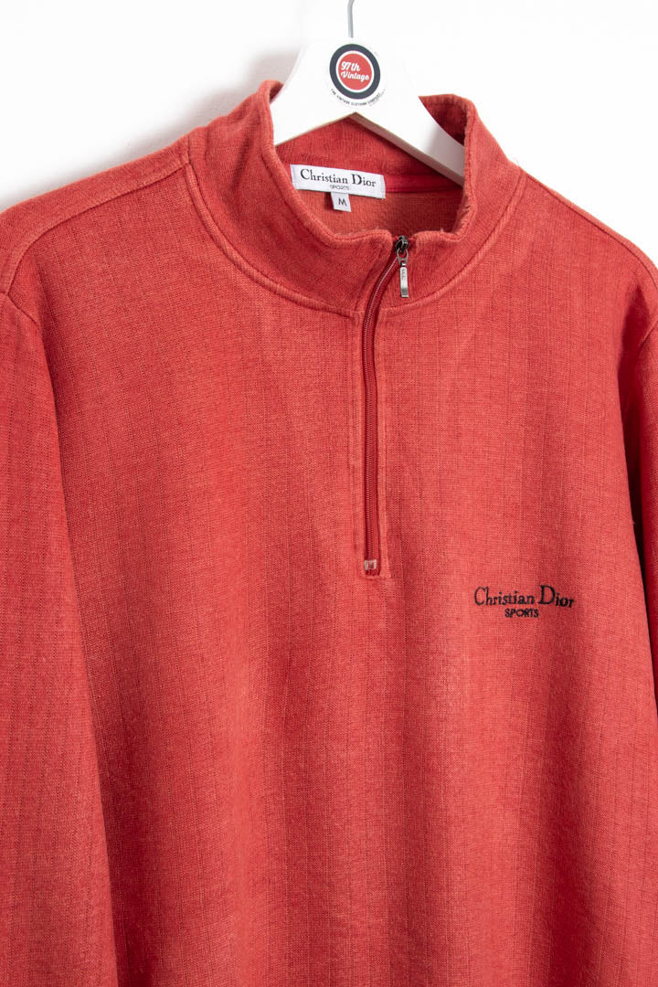 Women's Christian Dior Sports 1/4 Zip Jumper (L)