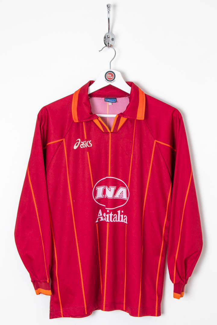 1996-97 Roma Home Long Sleeve Asics Football Shirt (XS)