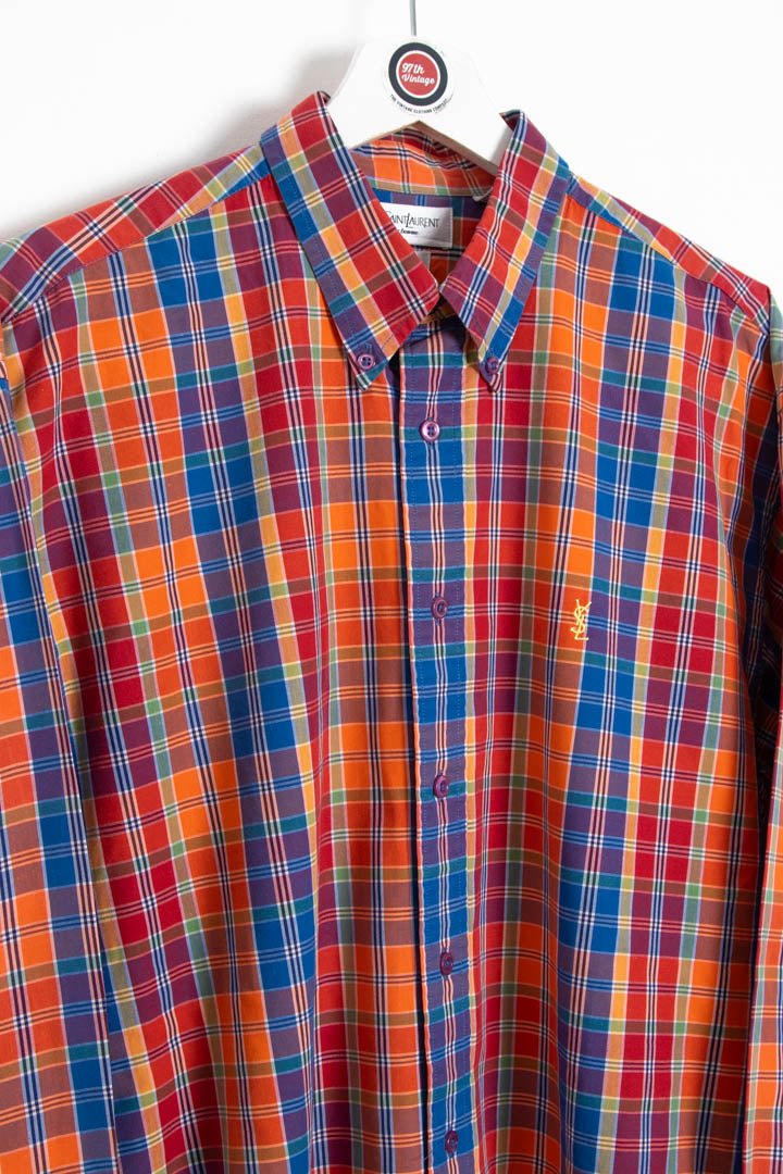 YSL Long Sleeve Checkered Shirt (L)