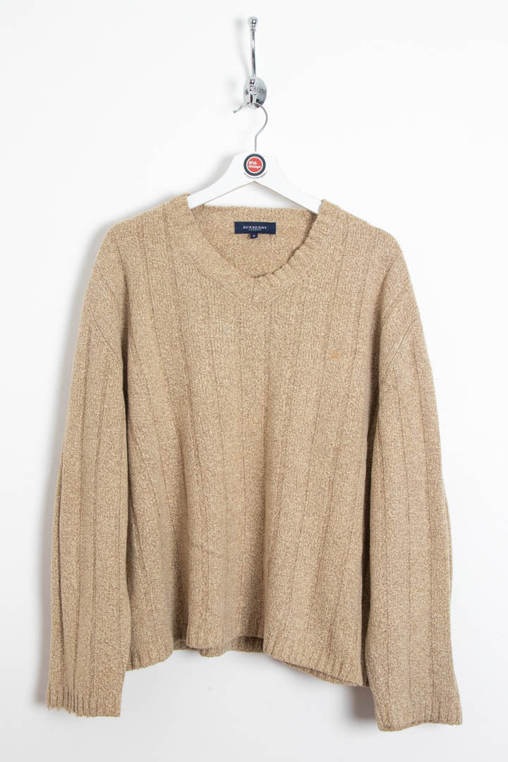 Women's Burberry V Neck Knitted Jumper (XL)