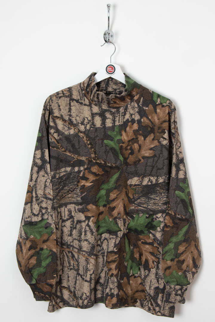 Realtree Camo Longsleeve Mock Neck T-Shirt (M)