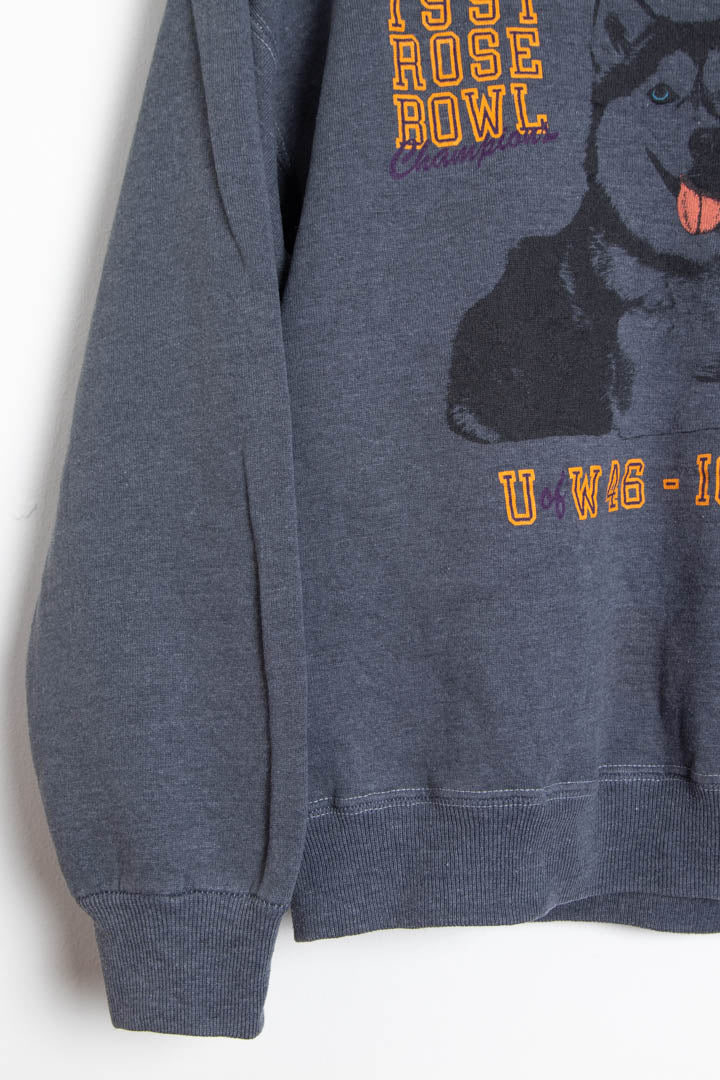 1991 Women's Rose Bowl Champions Washington Huskies Graphic Sweatshirt (S)