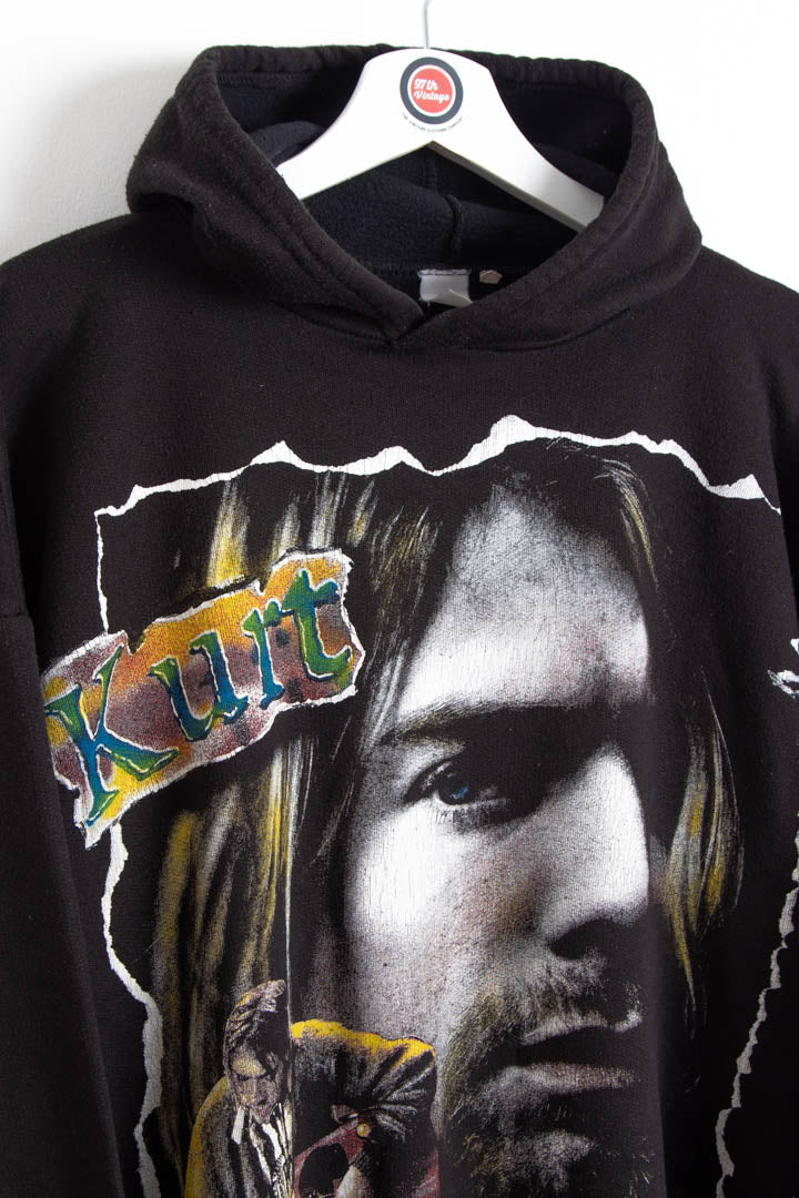 1993 Kurt Cobain Nirvana Full Graphic Hoodie (L)