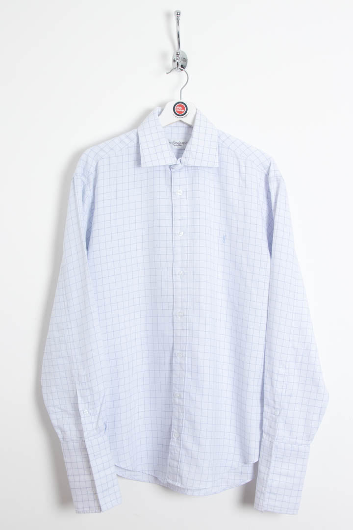 YSL Long Sleeve Windowpane Dinner Shirt (M)