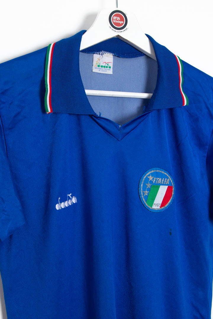 1986-91 Italy #11 Diadora Home Football Shirt (S)