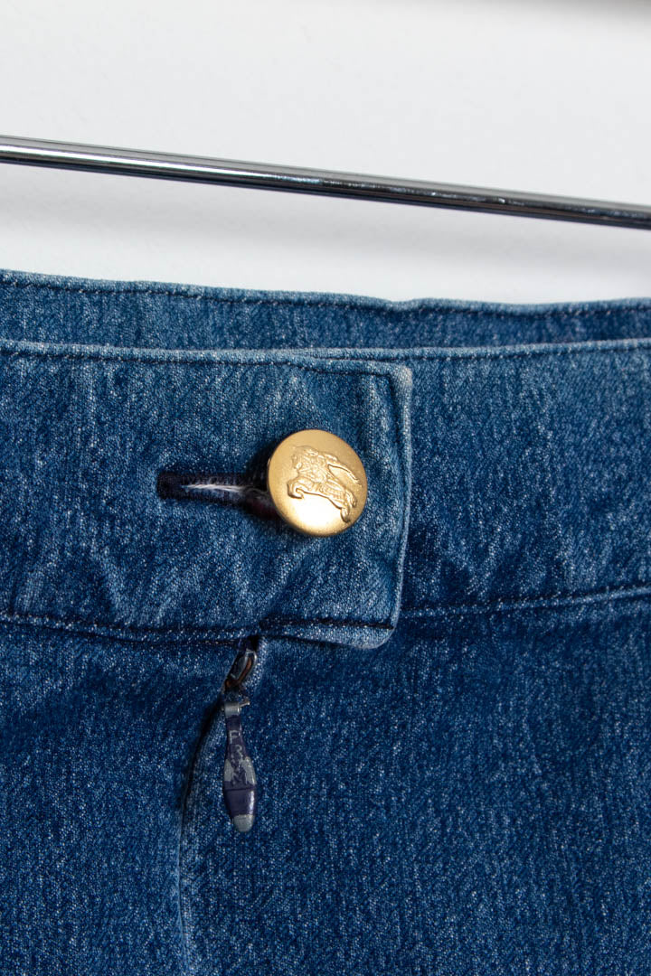 Women's Burberry Denim Skirt (L)