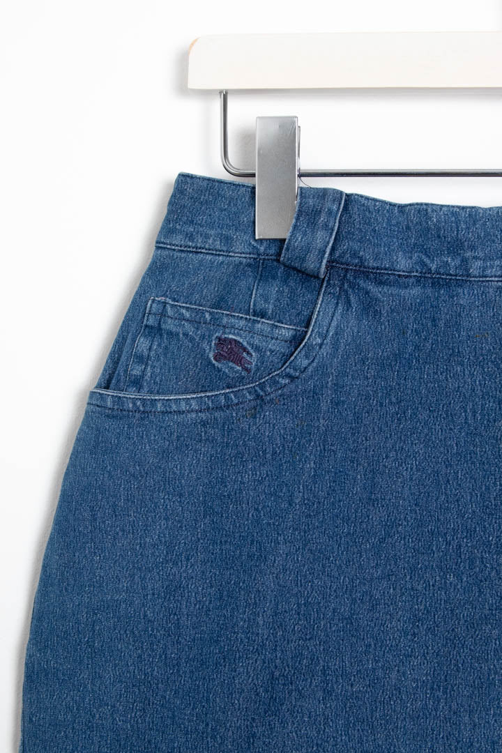 Women's Burberry Denim Skirt (L)