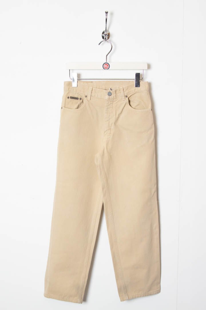 Women's Calvin Klein Wide Leg High Waisted Bull Denim Jeans (10)