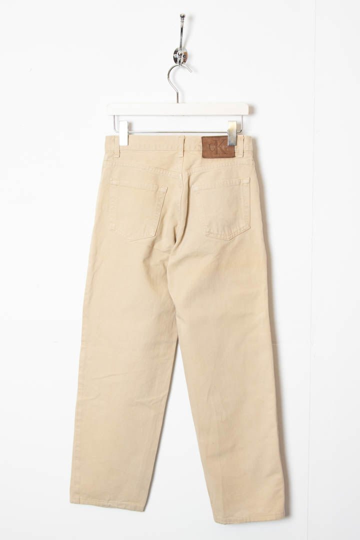 Women's Calvin Klein Wide Leg High Waisted Bull Denim Jeans (10)